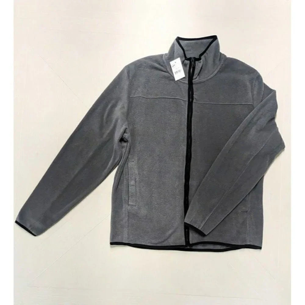 NWT Never Lose HEDGE Men's Zipper Front Fleece Jacket Grey Size S (MSRP $79)